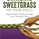 The cover of Braiding Sweetgrass has hands braiding grass