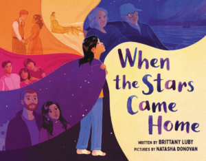 Cover of When the Stars Came Home with family drawings