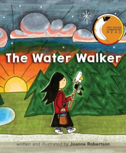 The cover of The Water Walker had a girl walking, holding a staff and pale of water
