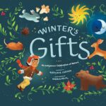 The cover of Winter's Gifts has vines and animals