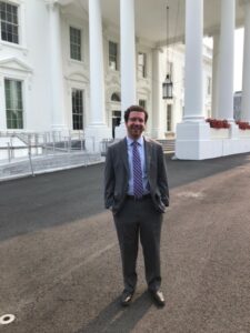 Photo of blog author, Phillip Jaffe in front of the White House, summer 2023.